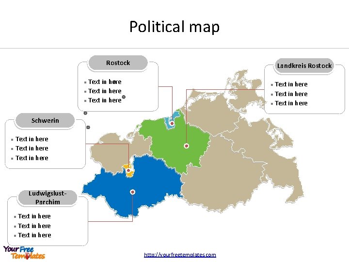 Political map Rostock Landkreis Rostock Text in here l Text in here l l