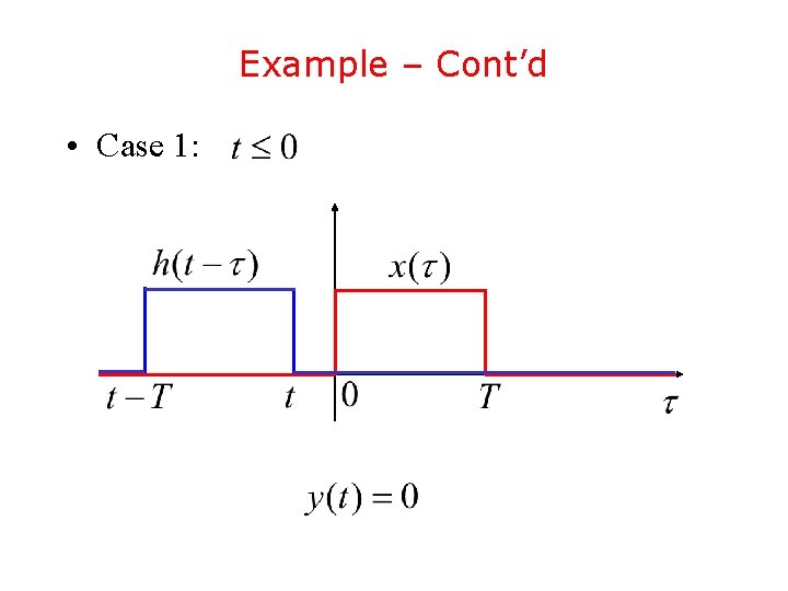 Example – Cont’d • Case 1: Example – Cont’d • Case 1: