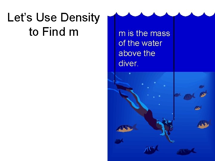 Let’s Use Density to Find m m is the mass of the water above