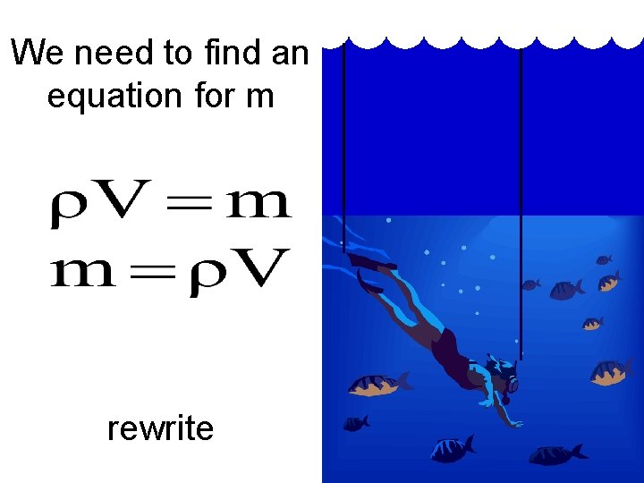 We need to find an equation for m rewrite 