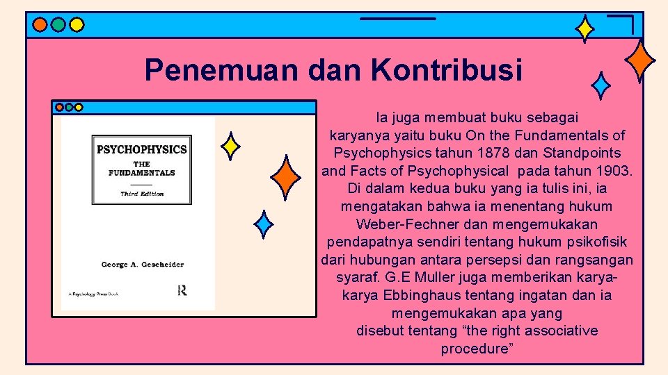 Penemuan dan Kontribusi Ia juga membuat buku sebagai karyanya yaitu buku On the Fundamentals