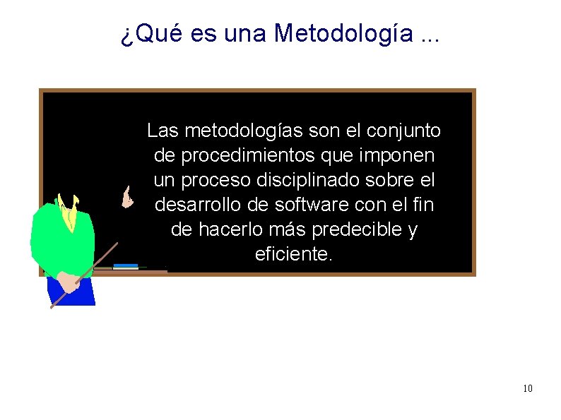 ¿Qué es una Metodología. . . Las metodologías son el conjunto de procedimientos que
