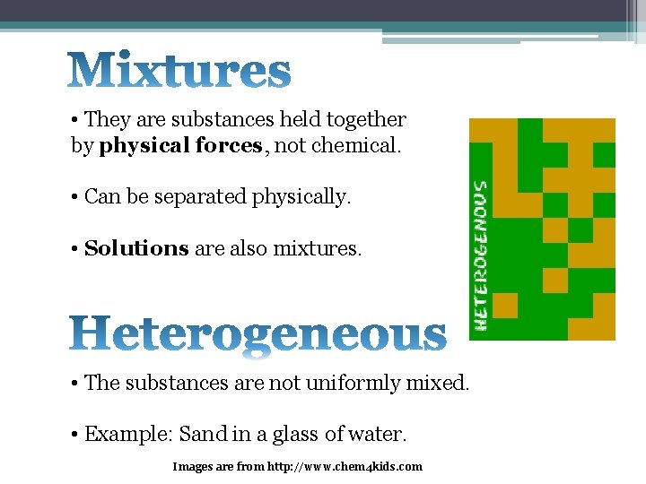 • They are substances held together by physical forces, not chemical. • Can • They are substances held together by physical forces, not chemical. • Can