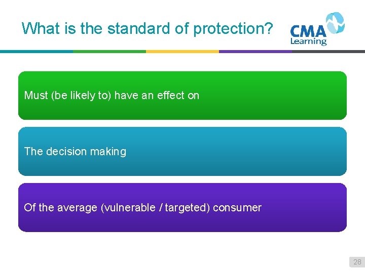 What is the standard of protection? Must (be likely to) have an effect on