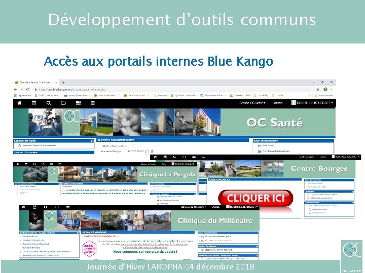 Développement d’outils communs Accès aux portails internes Blue Kango 05/10/2017 Réunion des Représentants 04