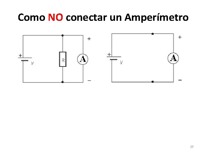 Como NO conectar un Amperímetro 27 