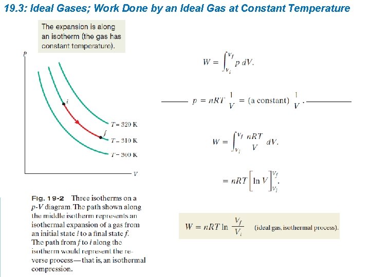 19. 3: Ideal Gases; Work Done by an Ideal Gas at Constant Temperature 
