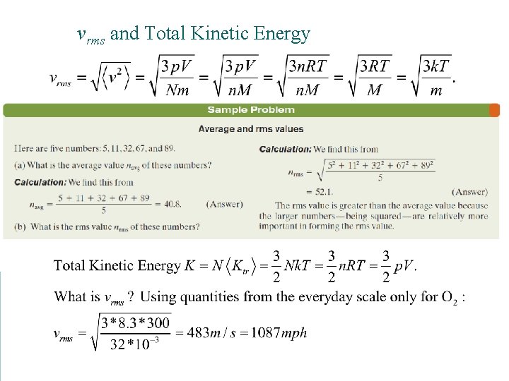 vrms and Total Kinetic Energy 