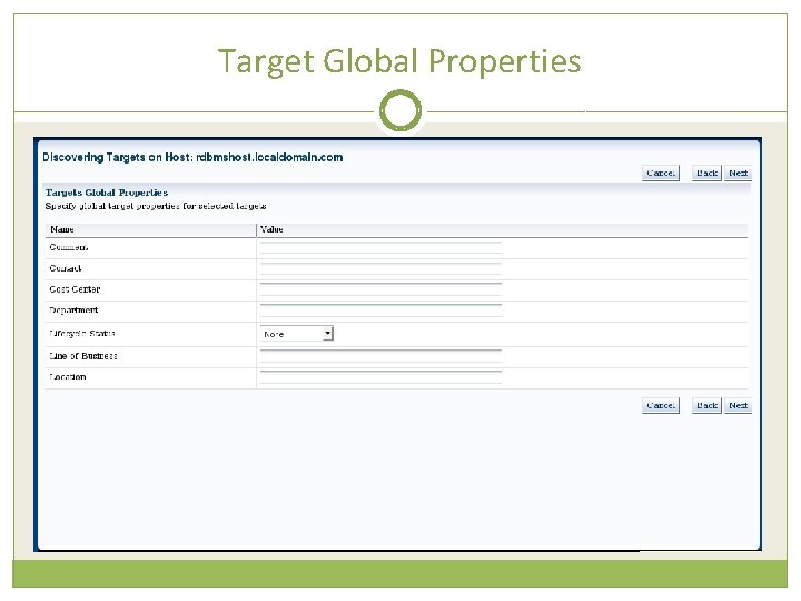 Target Global Properties 