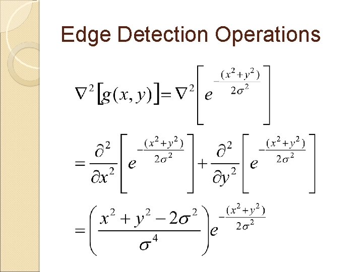 Edge Detection Operations 