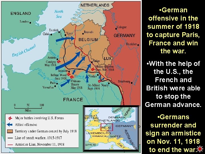  • German offensive in the battle fronts summer of 1918 to capture Paris,
