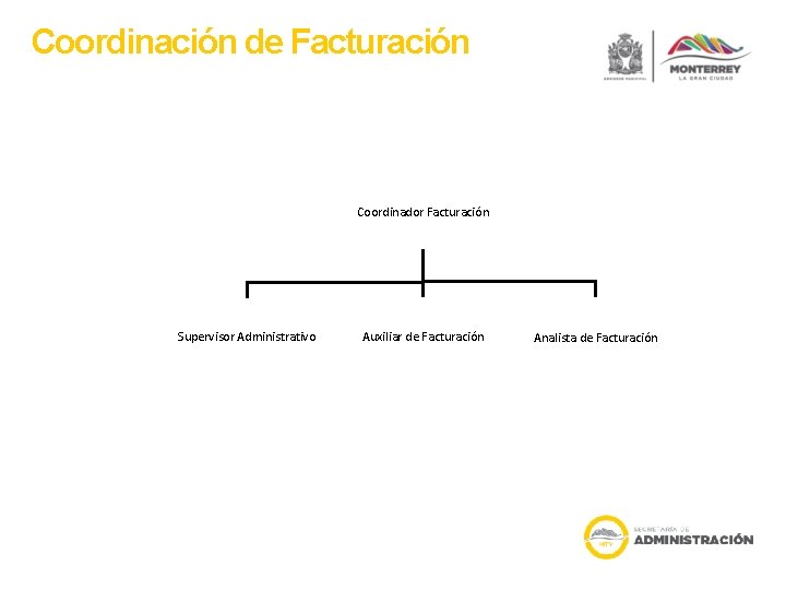 Coordinación de Facturación Coordinador Facturación Supervisor Administrativo Auxiliar de Facturación Analista de Facturación 