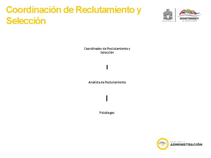 Coordinación de Reclutamiento y Selección Coordinador de Reclutamiento y Selección Analista de Reclutamiento Psicólogos