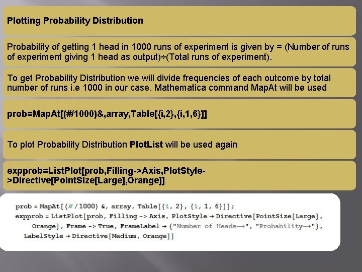 Plotting Probability Distribution Probability of getting 1 head in 1000 runs of experiment is Plotting Probability Distribution Probability of getting 1 head in 1000 runs of experiment is