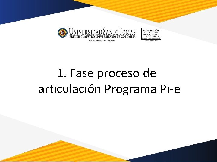 1. Fase proceso de articulación Programa Pi-e 