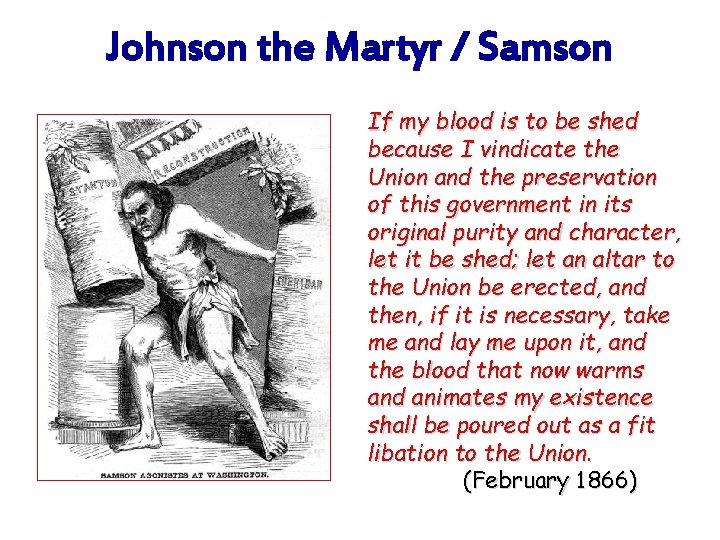 Johnson the Martyr / Samson If my blood is to be shed because I