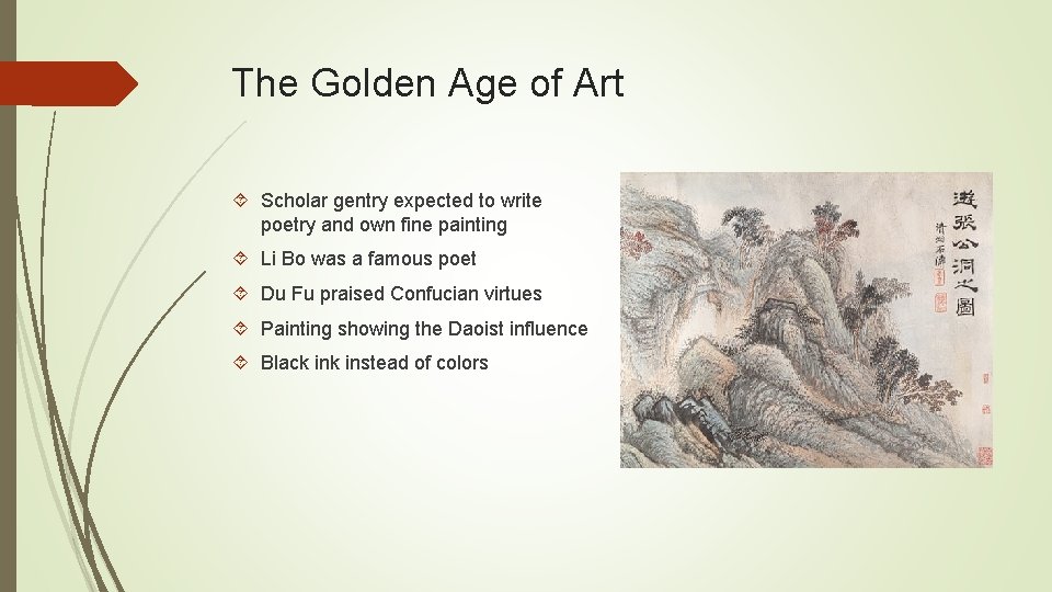 The Golden Age of Art Scholar gentry expected to write poetry and own fine