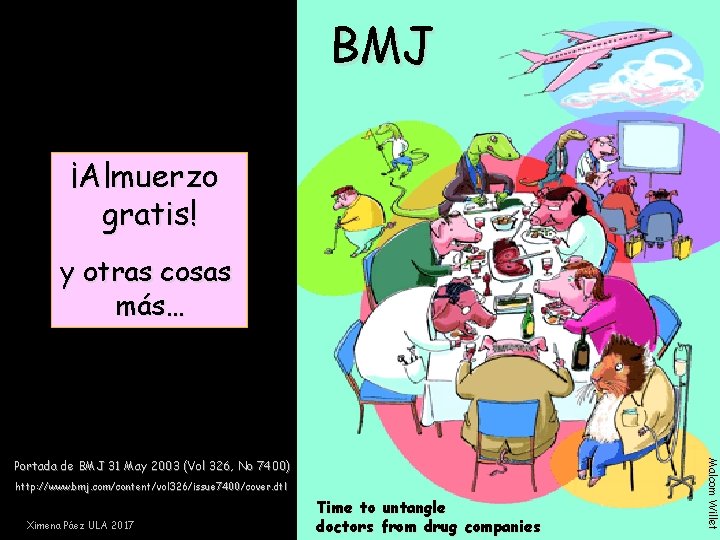 BMJ ¡Almuerzo gratis! y otras cosas más… http: //www. bmj. com/content/vol 326/issue 7400/cover. dtl