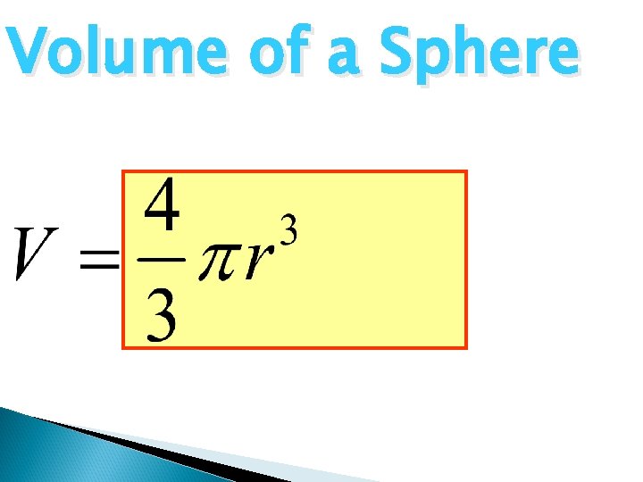 Volume of a Sphere 