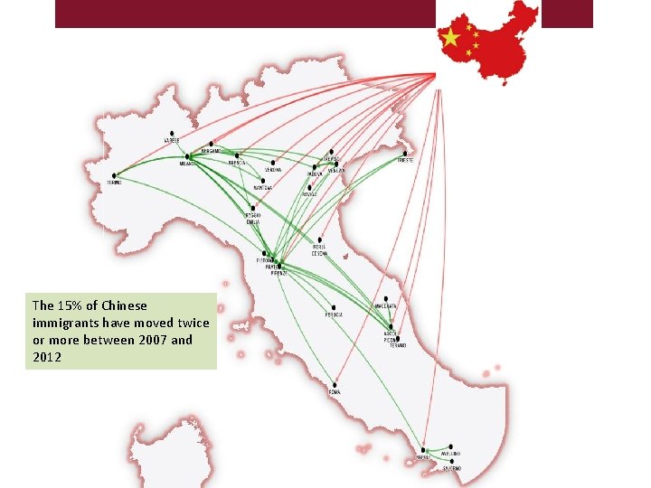 The 15% of Chinese immigrants have moved twice or more between 2007 and 2012