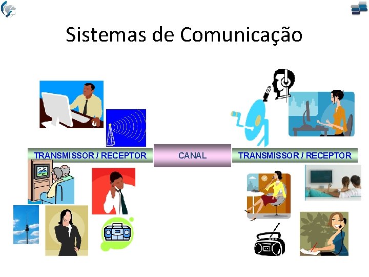 Sistemas de Comunicação TRANSMISSOR / RECEPTOR CANAL TRANSMISSOR / RECEPTOR 