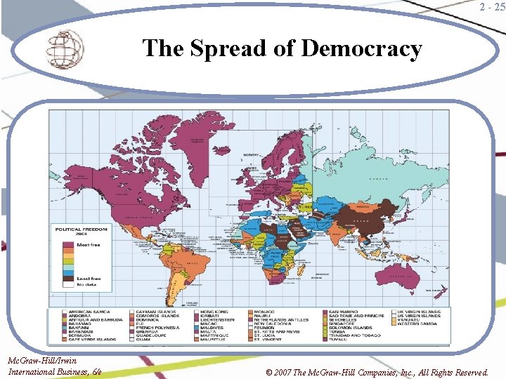 2 - 25 The Spread of Democracy Mc. Graw-Hill/Irwin International Business, 6/e © 2007