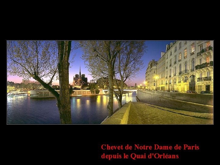 Chevet de Notre Dame de Paris depuis le Quai d'Orléans 