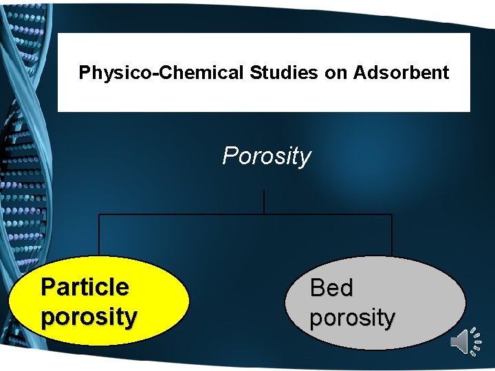 Physico-Chemical Studies on Adsorbent Porosity Particle porosity Bed porosity 