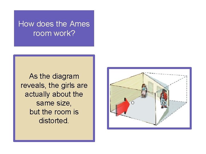 How does the Ames room work? As the diagram reveals, the girls are actually