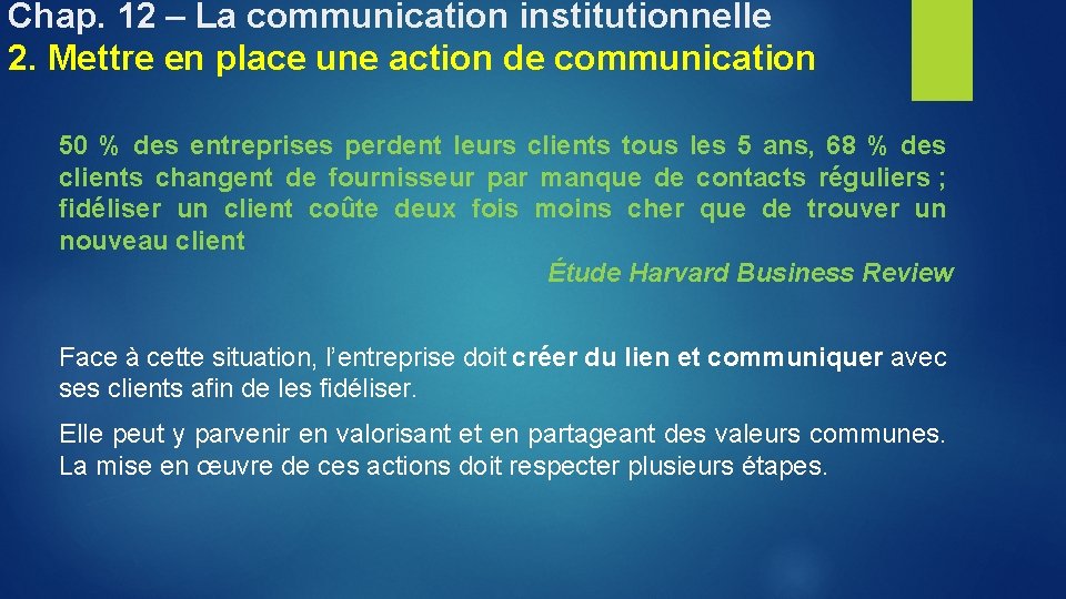 Chap 12 La communication institutionnelle 2 Mettre en