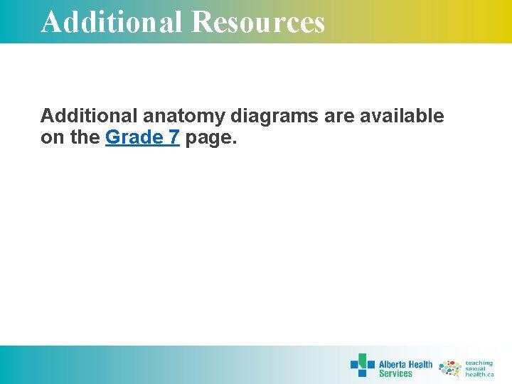 Additional Resources Additional anatomy diagrams are available on the Grade 7 page. 