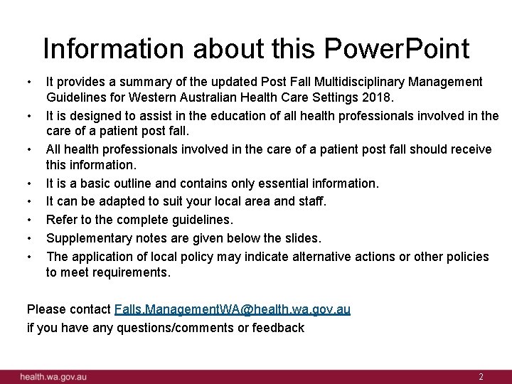 Information about this Power. Point • • It provides a summary of the updated