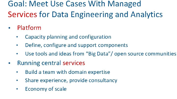 Data Analytics Use Cases Platforms Services ITMM March