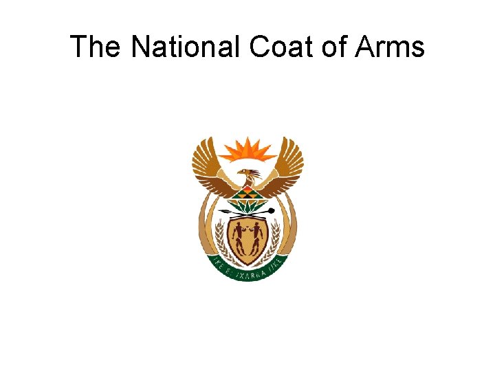 The National Coat of Arms 