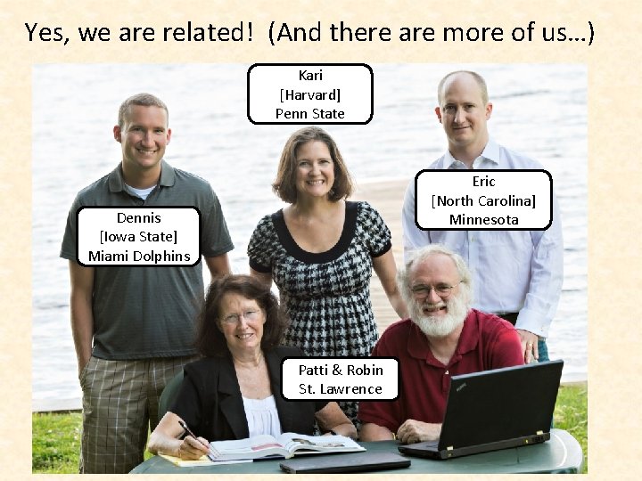 Yes, we are related! (And there are more of us…) Kari [Harvard] Penn State
