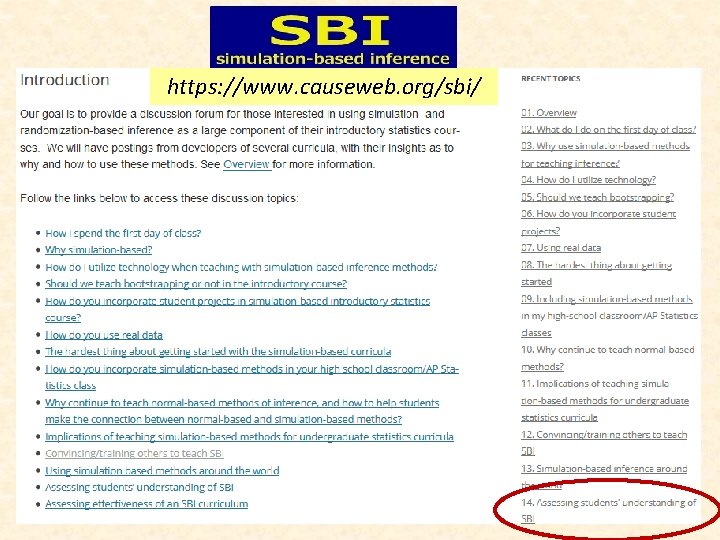 https: //www. causeweb. org/sbi/ 