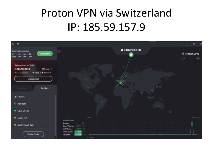 Proton VPN via Switzerland IP: 185. 59. 157. 9 