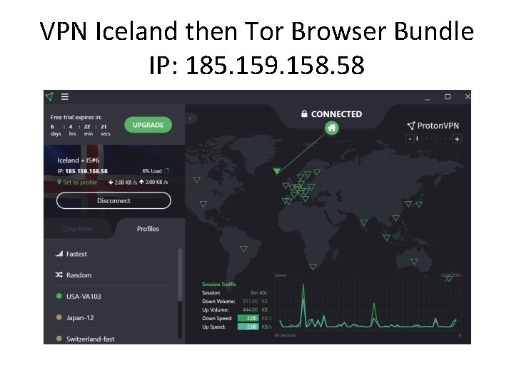 VPN Iceland then Tor Browser Bundle IP: 185. 159. 158. 58 