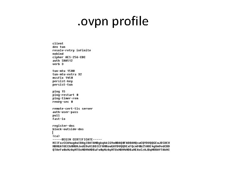 . ovpn profile 