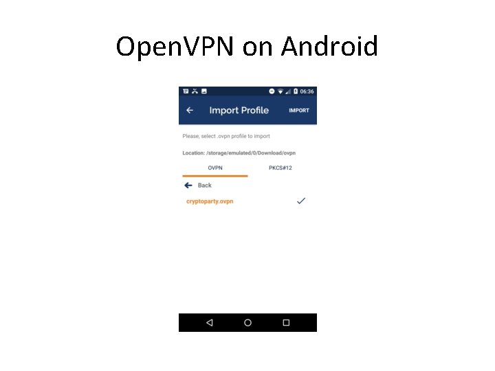 Open. VPN on Android 