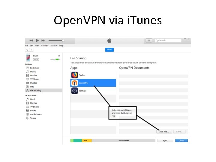 Open. VPN via i. Tunes 