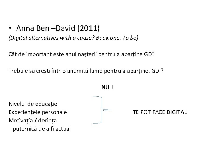  • Anna Ben –David (2011) (Digital alternatives with a cause? Book one. To