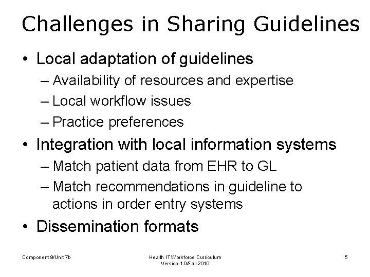 Networking and Health Information Exchange Unit 7 b