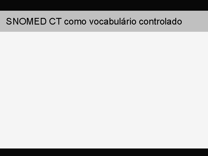 SNOMED CT como vocabulário controlado 