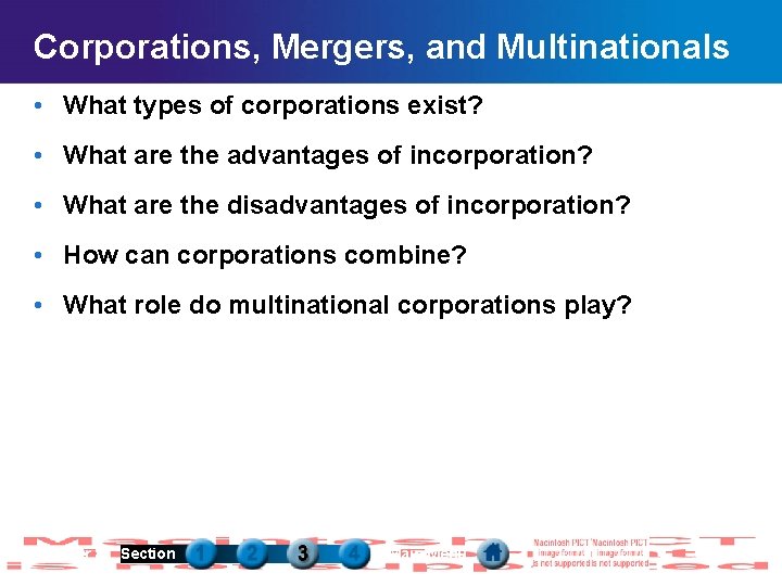 Corporations, Mergers, and Multinationals • What types of corporations exist? • What are the