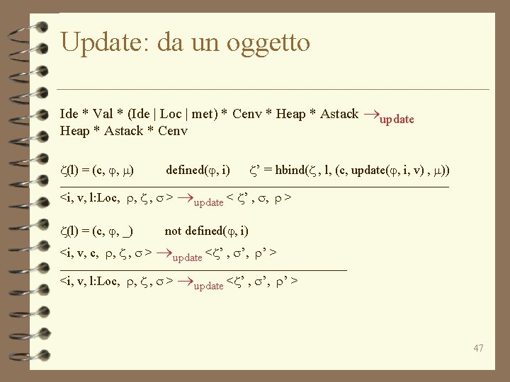 Update: da un oggetto Ide * Val * (Ide | Loc | met) *