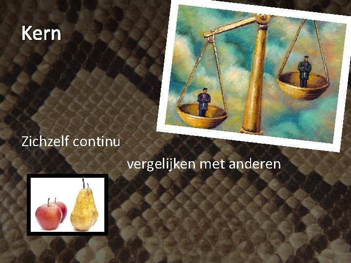 Kern Zichzelf continu vergelijken met anderen 