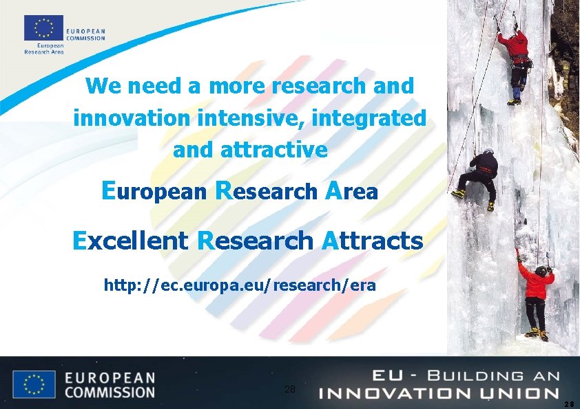 We need a more research and innovation intensive, integrated and attractive European Research Area