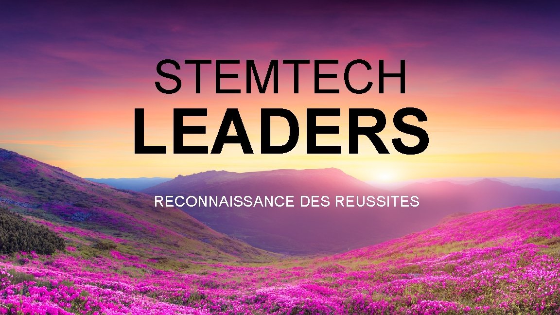 STEMTECH LEADERS RECONNAISSANCE DES REUSSITES 