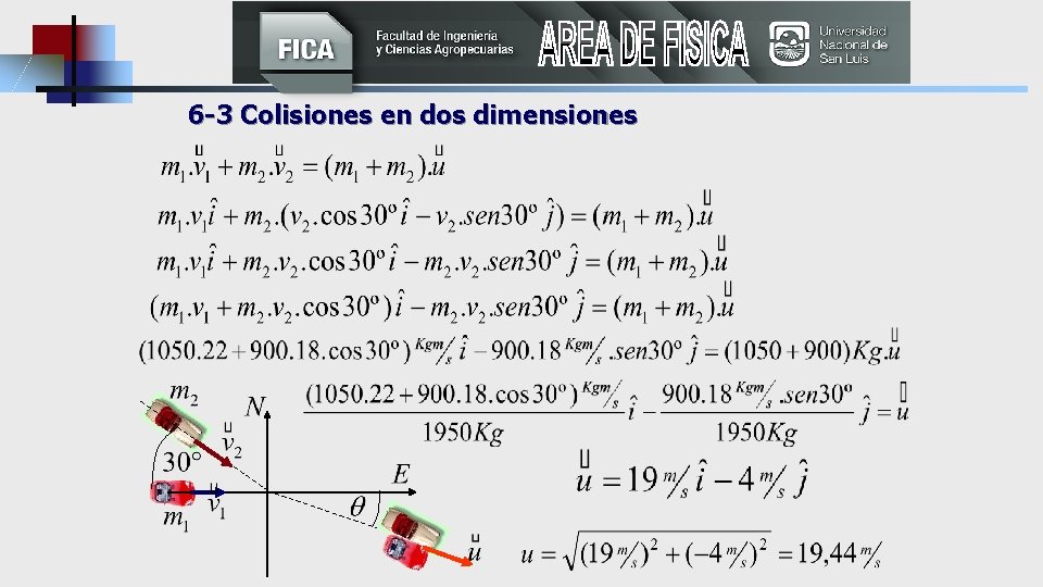 6 -3 Colisiones en dos dimensiones 